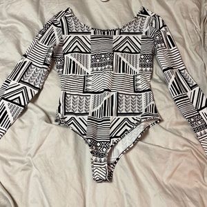 Long Sleeve Geo Bodysuit